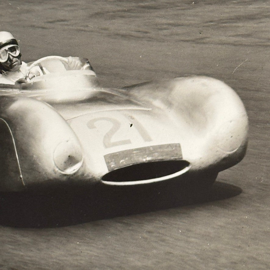 Vintage Racing Car Photo Photograph Print Unidentified Car