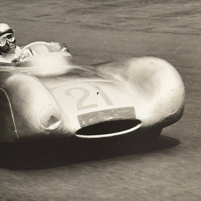 Vintage Racing Car Photo Photograph Print Unidentified Car