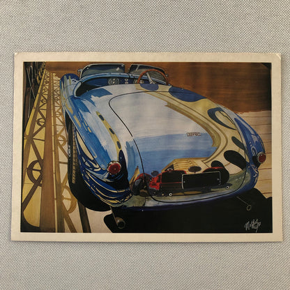 Ferrari Barchetta Illustration Postcard Post Card Alain Mathat