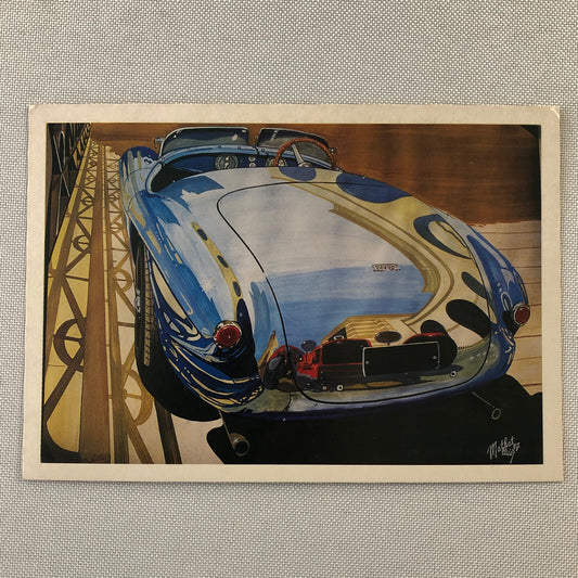 Ferrari Barchetta Illustration Postcard Post Card Alain Mathat