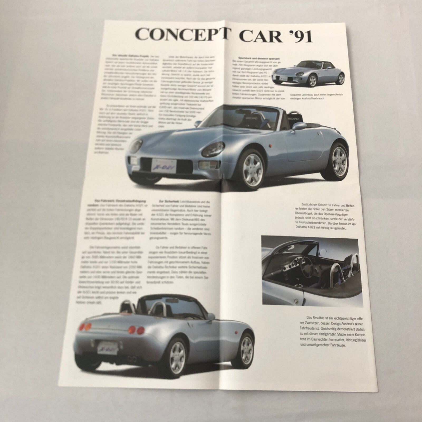 1991 Daihatsu Sales Brochure Catalog X-021 Concept Rocky Applause Feroza GERMAN