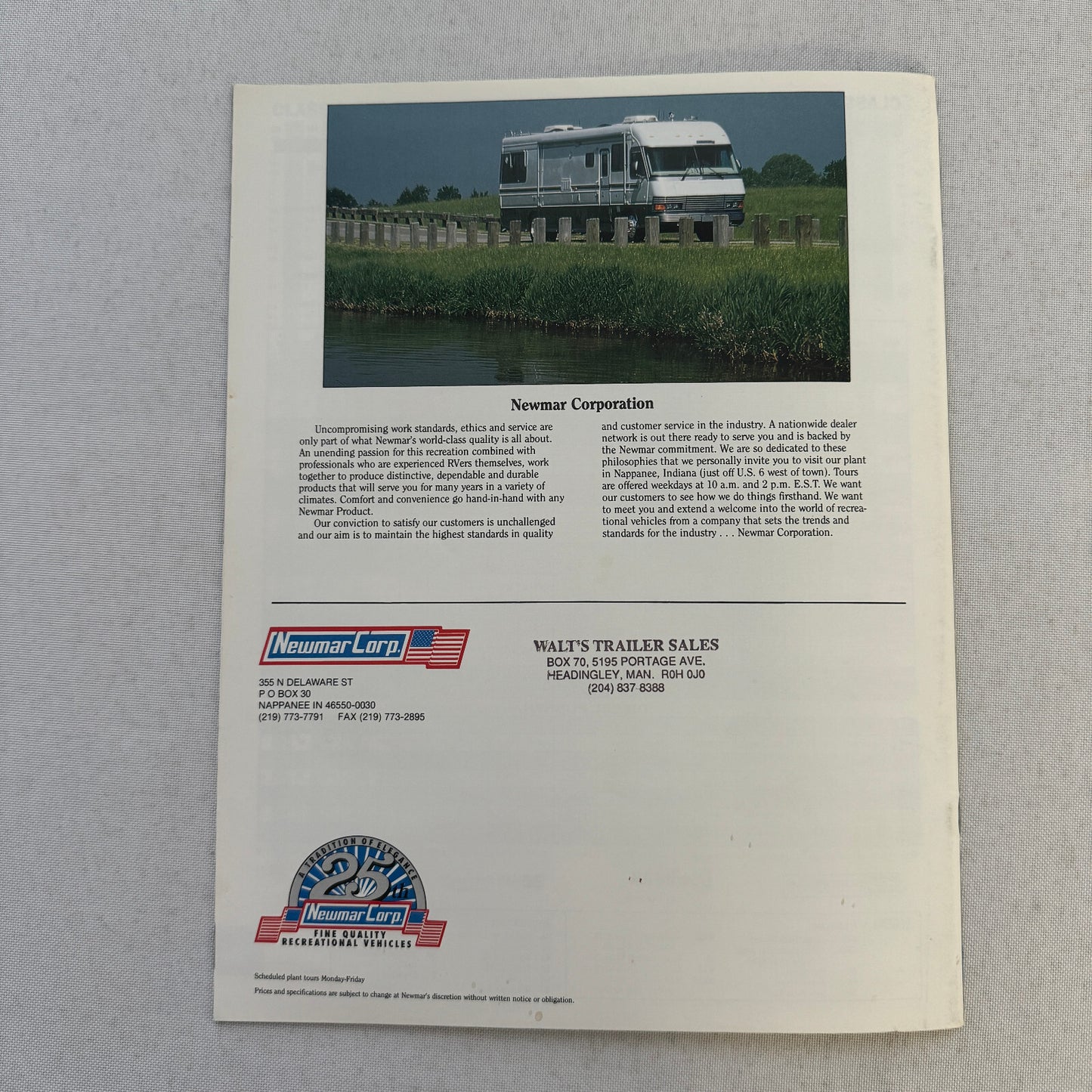 1993 Newmar Kountry Style RV Sales Brochure Catalog London Aire Mountain Aire +
