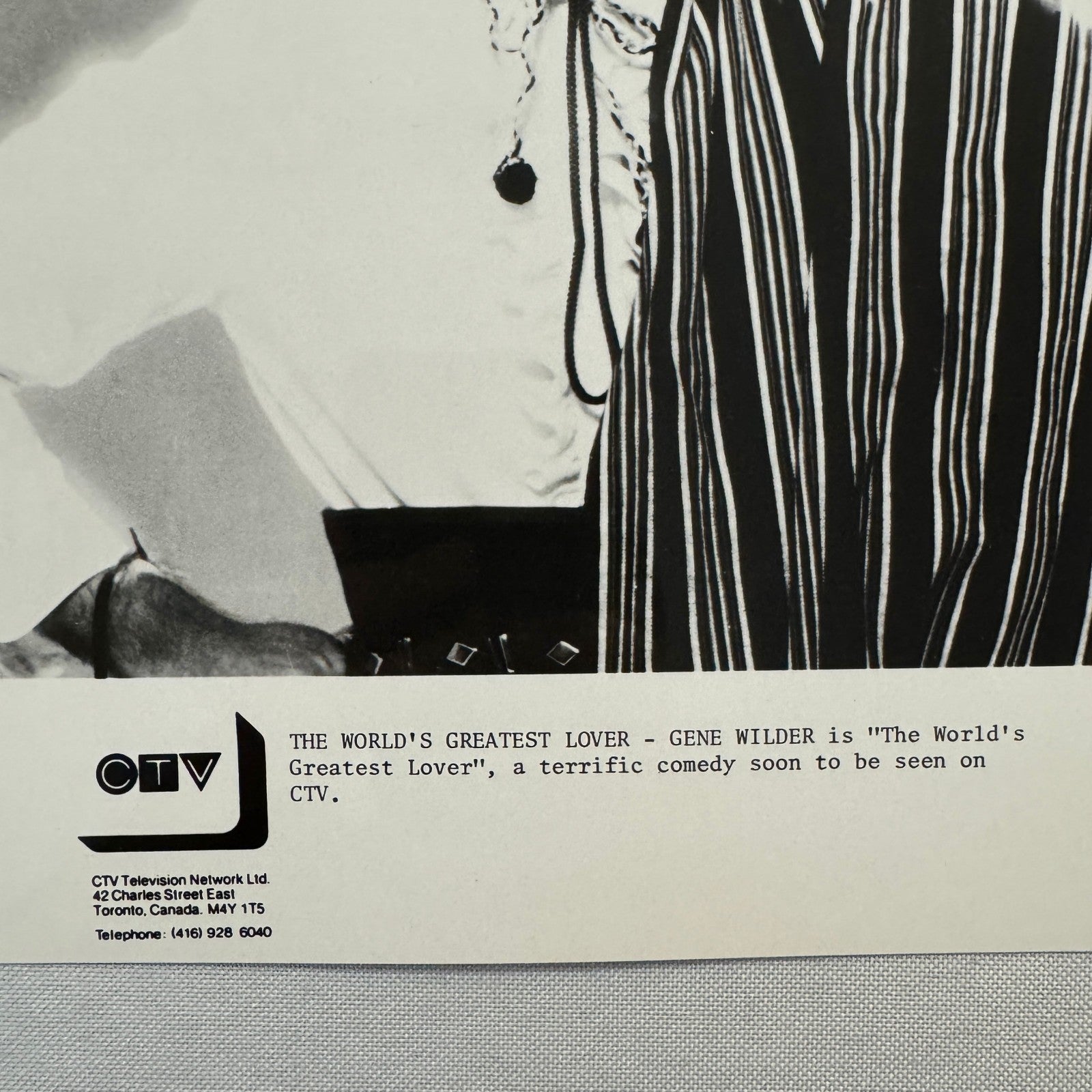 Gene Wilder The World's Greatest Lover Movie Film Press Photo Photograph CTV TV