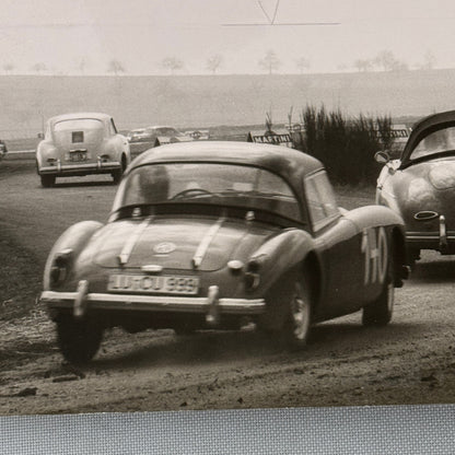 Porsche 356 and MGA Racing Car Photo Photograph Vintage