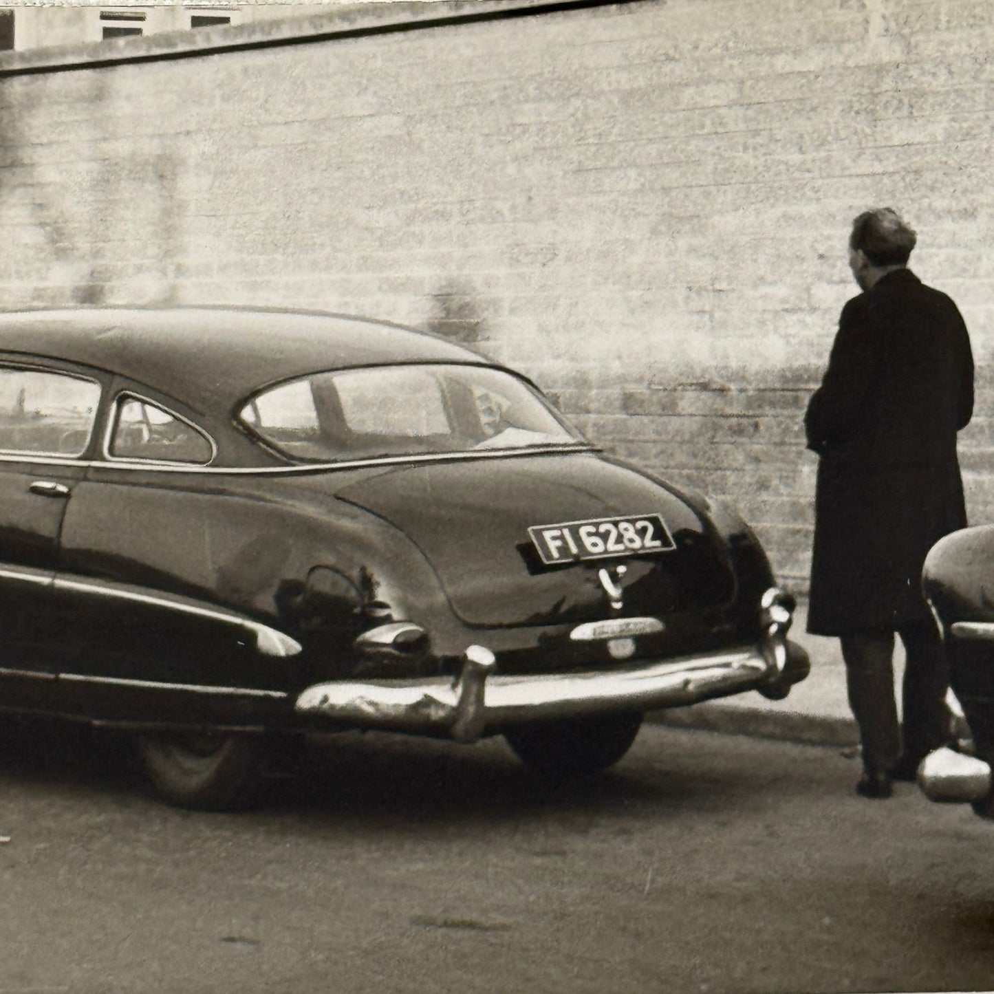 Vintage Car Automobile on Street Photo Photograph Print European Unidentified