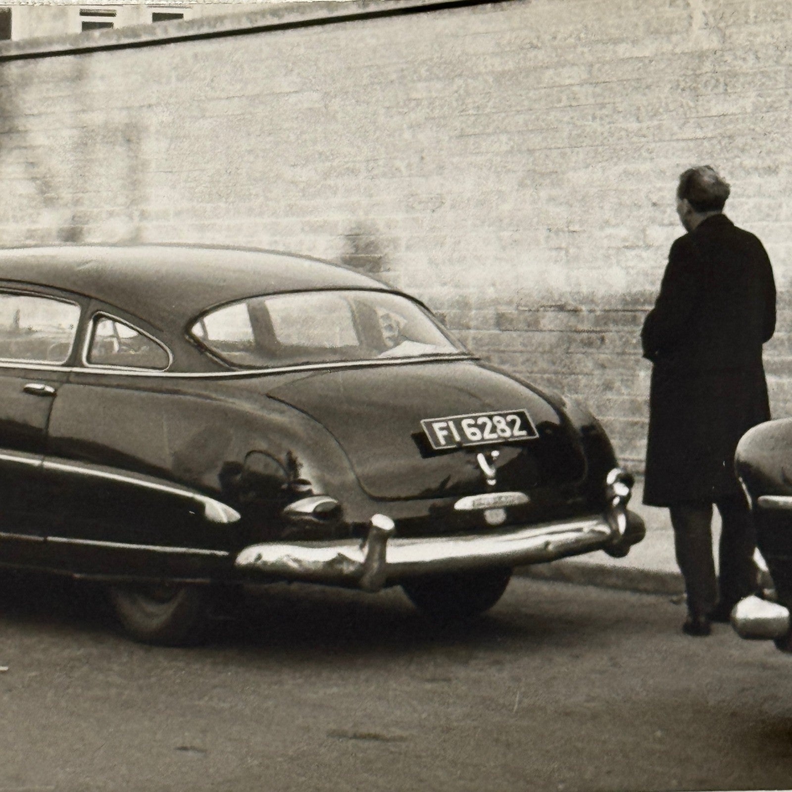 Vintage Car Automobile on Street Photo Photograph Print European Unidentified