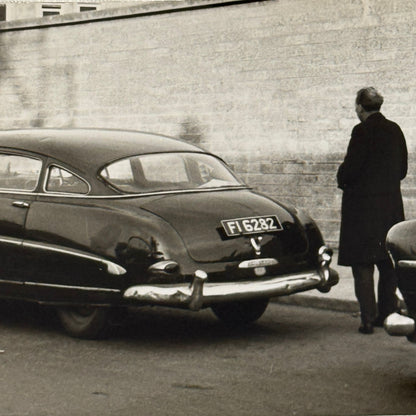 Vintage Car Automobile on Street Photo Photograph Print European Unidentified