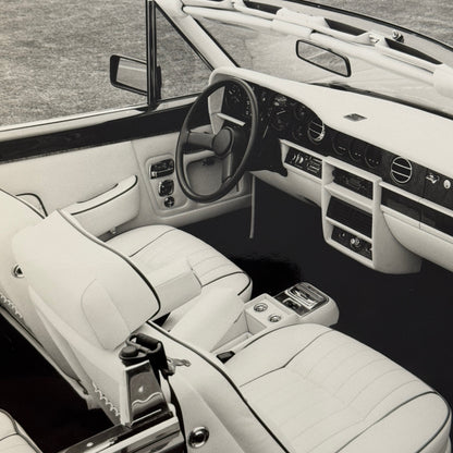 Rolls Royce Corniche Convertible Car Interior Factory Press Photo Photograph