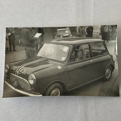 Vintage MINI Racing Car Photo Photograph Print - Rally Rallye Car ? 