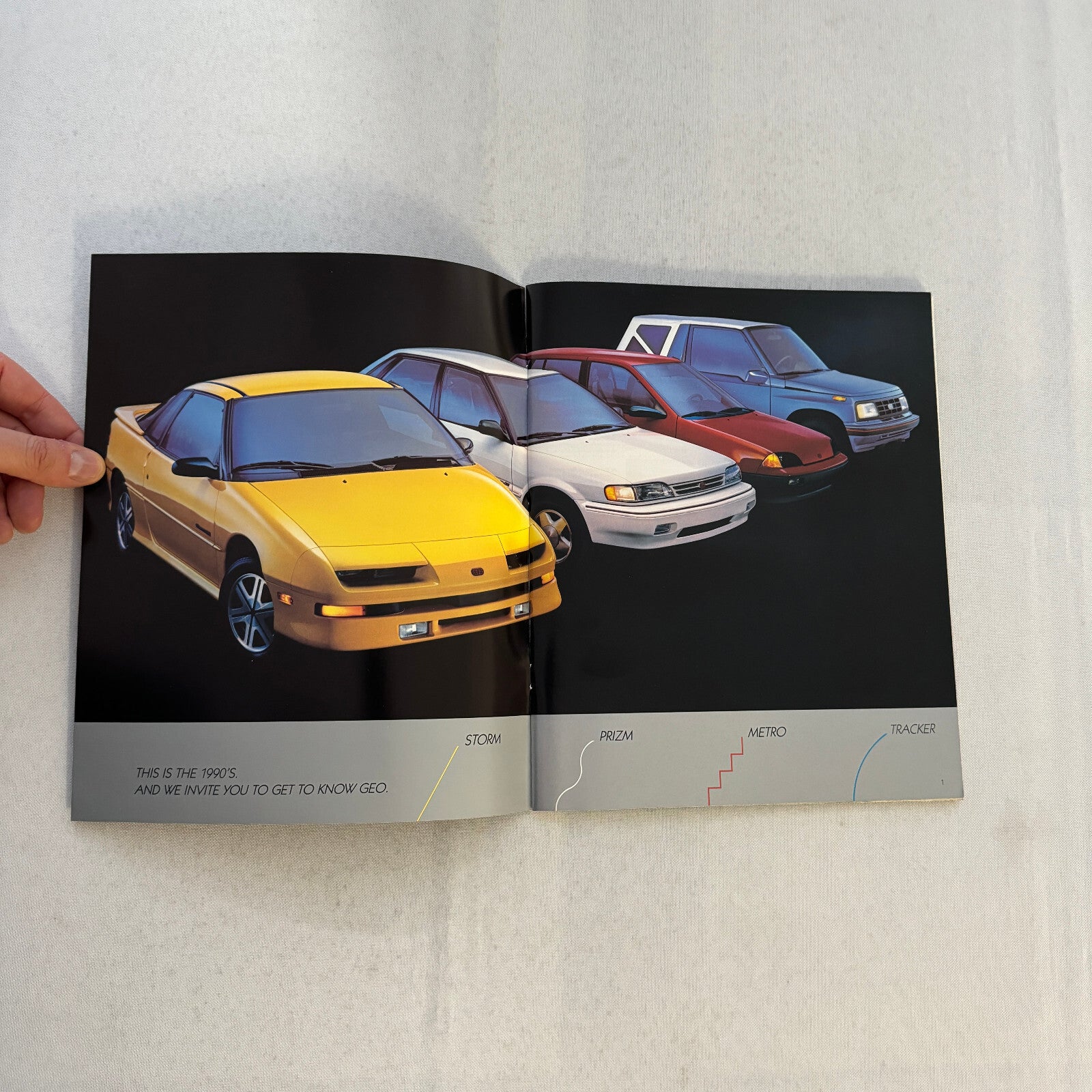 1990 Geo Car Sales Brochure Catalog Geo Metro Prizm Storm Tracker
