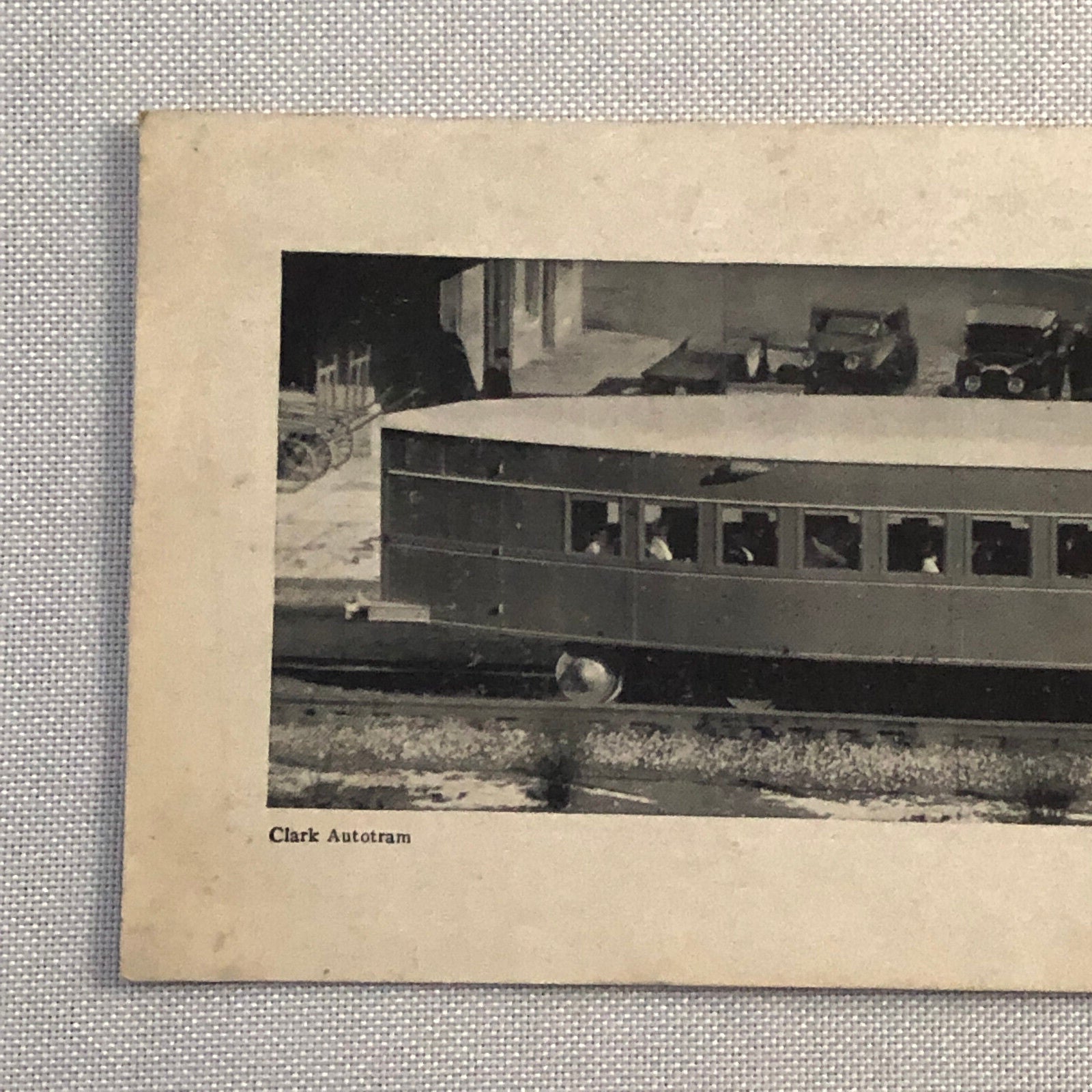 Vintage Clark Autotram Train Information Card  