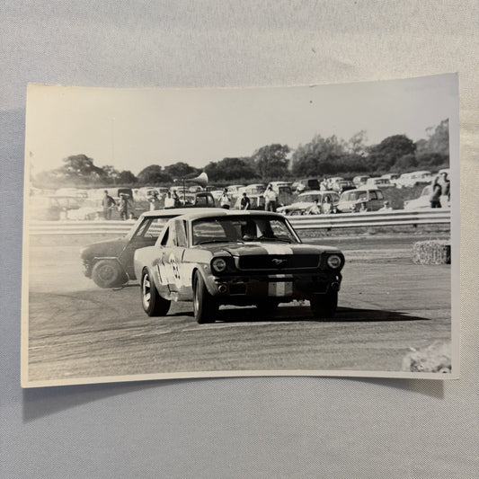 Vintage Ford Mustang Racing Car Photo Photograph Print Motorsport