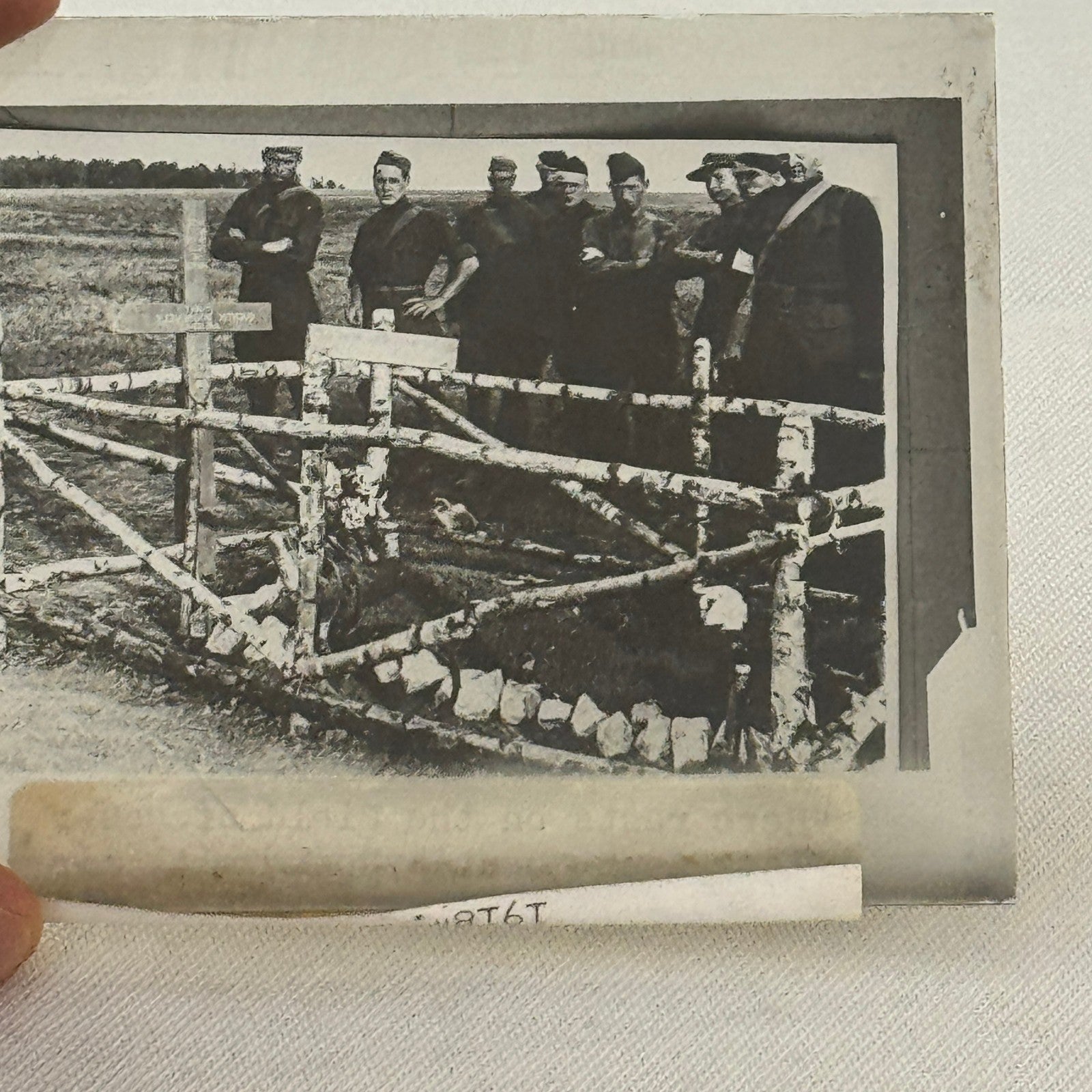 Quentin Roosevelt Antique Glass Plate Lantern Slide 1918 Grave Cemetery