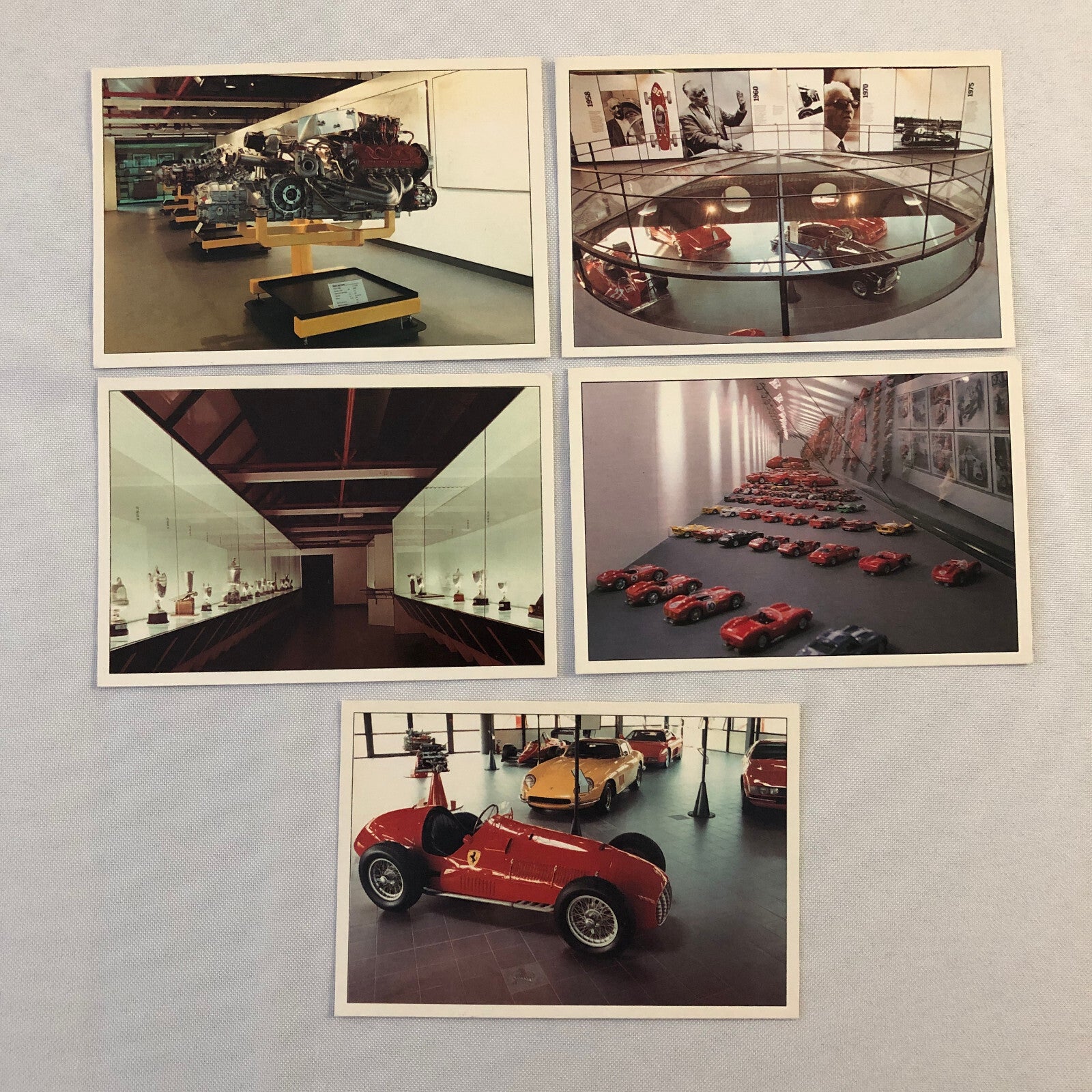 Ferrari Car Museum Exhibit Postcard Post Card Lot of 5