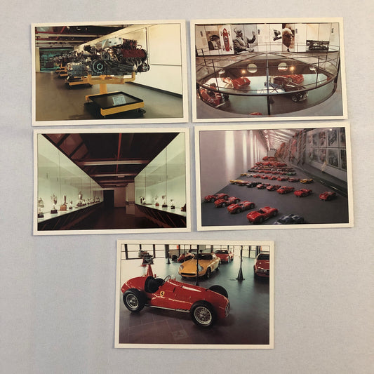 Ferrari Car Museum Exhibit Postcard Post Card Lot of 5