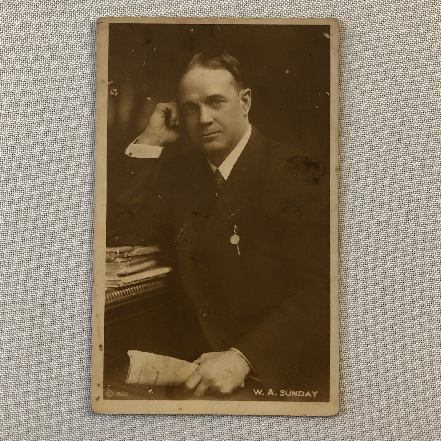 Antique RPPC Real Photo Postcard Post Card W A Sunday W.A. Sunday 