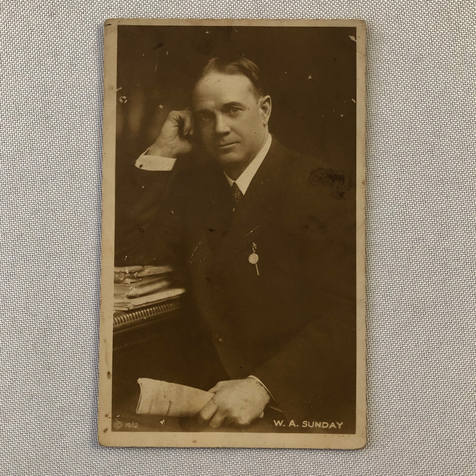 Antique RPPC Real Photo Postcard Post Card W A Sunday W.A. Sunday 