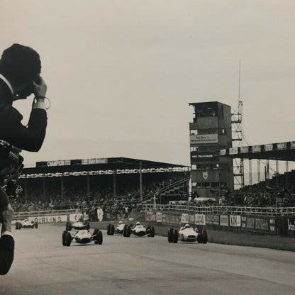 Vintage Grand Prix Car Racing Photo Photograph - Graham Hill Jim Clark + Cahier 