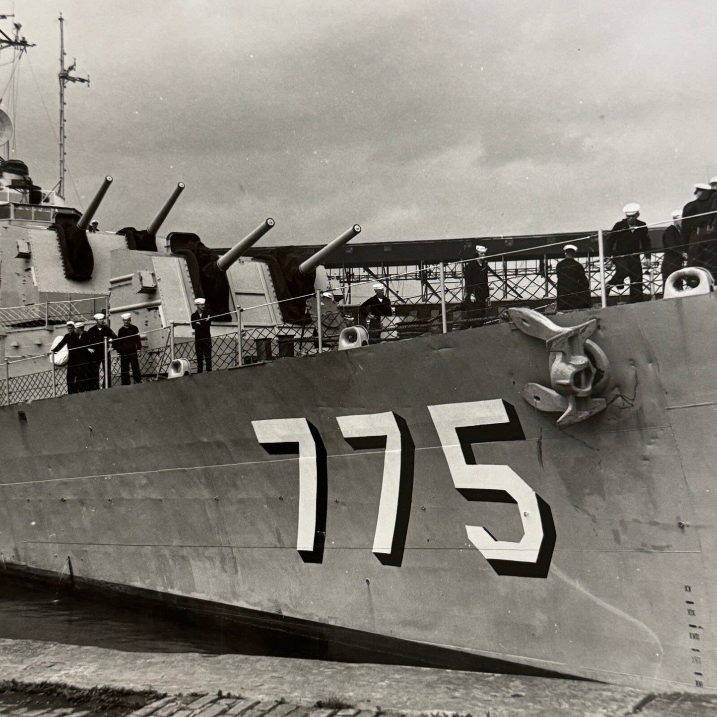 Vintage Military Ship Photo Photograph Print Boat Canada 1958
