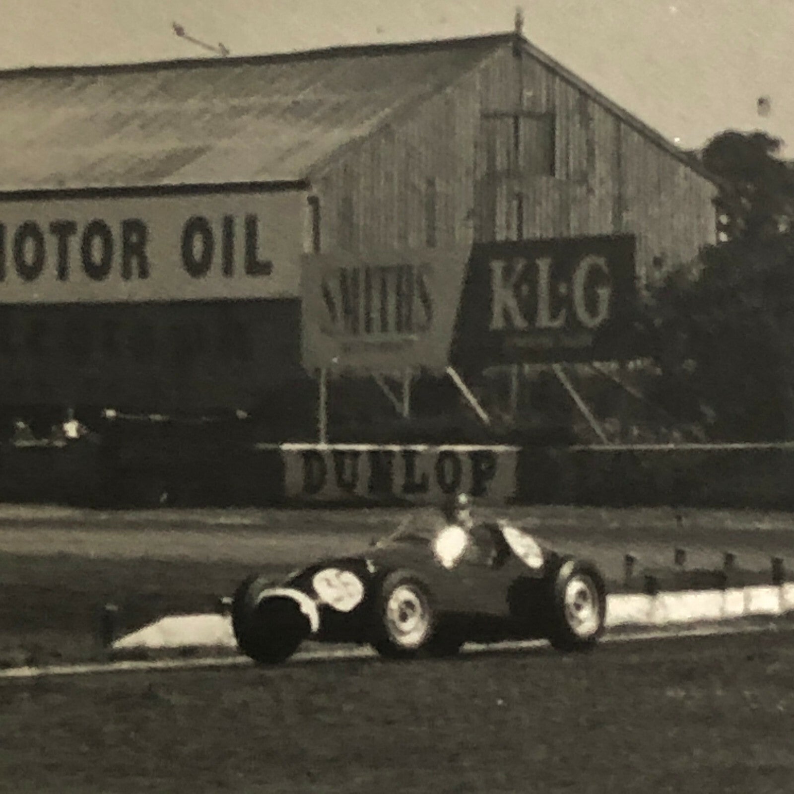 Vintage Racing Car Photo Photograph Print - Connaught Car Shell Motor Oil Sign 