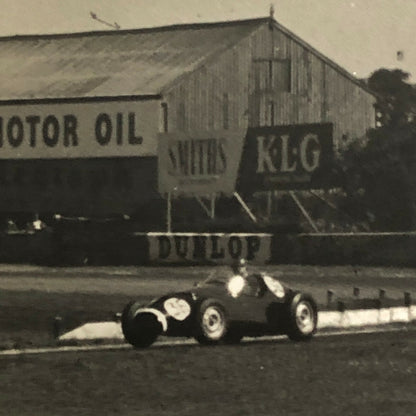 Vintage Racing Car Photo Photograph Print - Connaught Car Shell Motor Oil Sign 