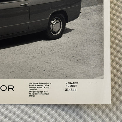Triumph Toledo 2 Door Coupe Car Factory Press Photo Photograph Print 1972