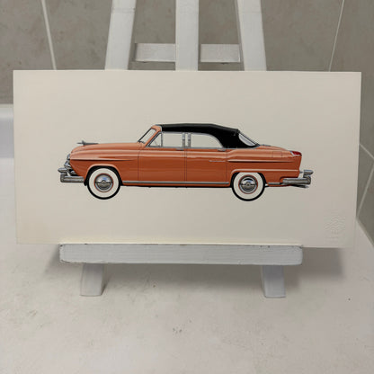 1951 Frazer Manhattan Convertible Automobile Illustration Art Drawing Hand Drawn