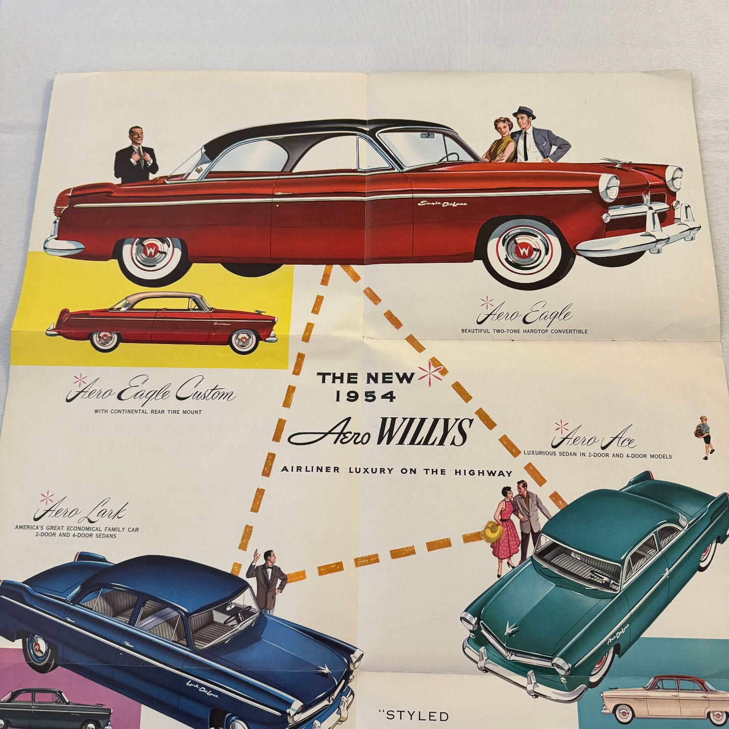 1954 Aero willys Car Sales Brochure Catalog Advertising Lark Eagle Ace