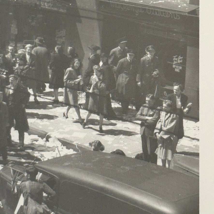 Vintage VE Day Celebration New York Times Square Photo Photograph Modern Print