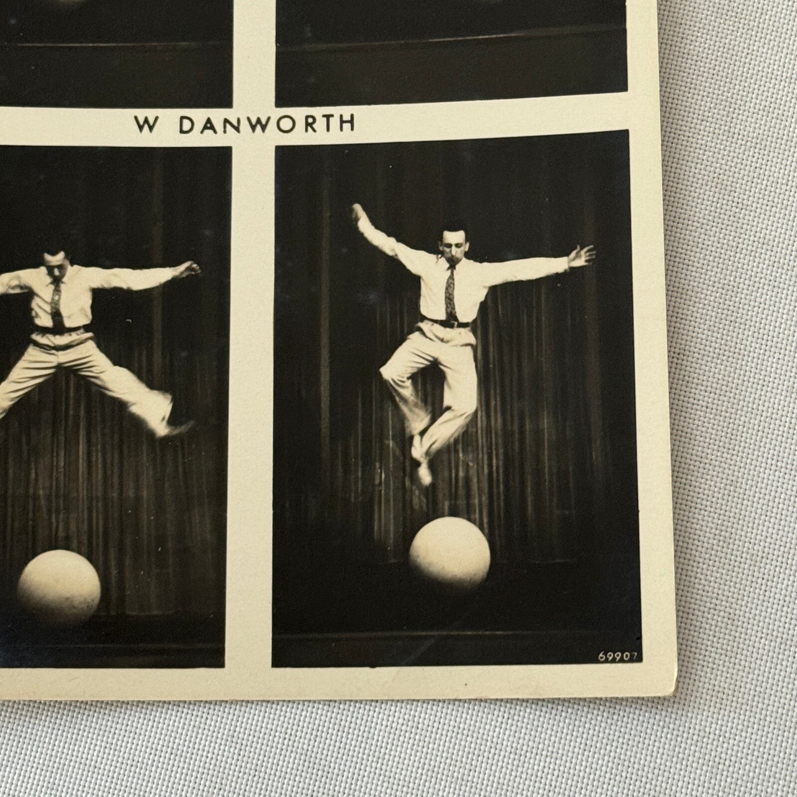Vintage Circus Acrobat Balancing Act Photo Photograph W Danforth