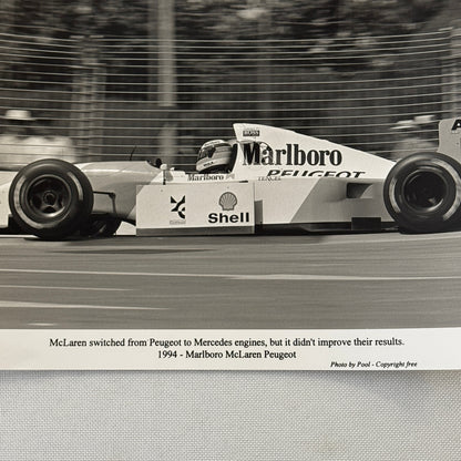 Mika Hakkinen McLaren Racing Driver Photo Photograph 1994 Marlboro Peugeot