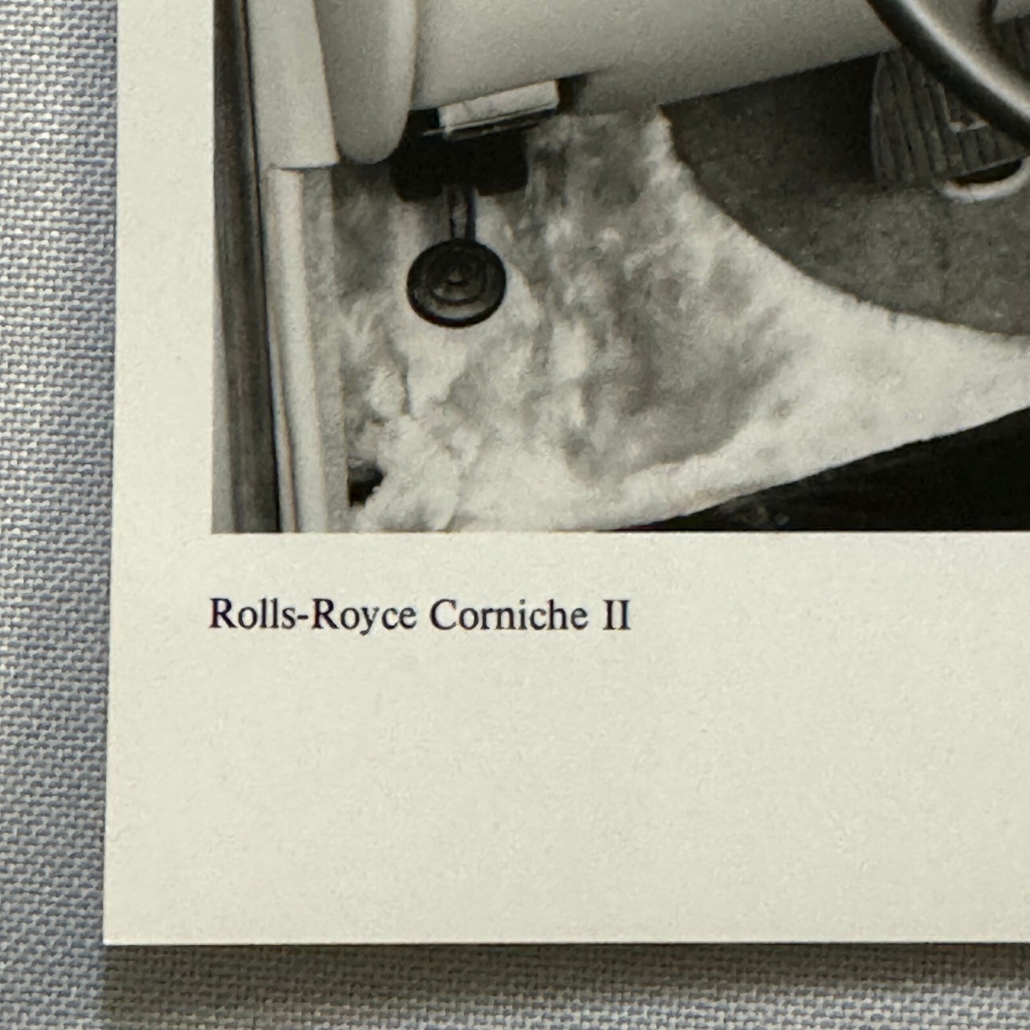 Rolls Royce Corniche II Interior Car Factory Press Photo Photograph