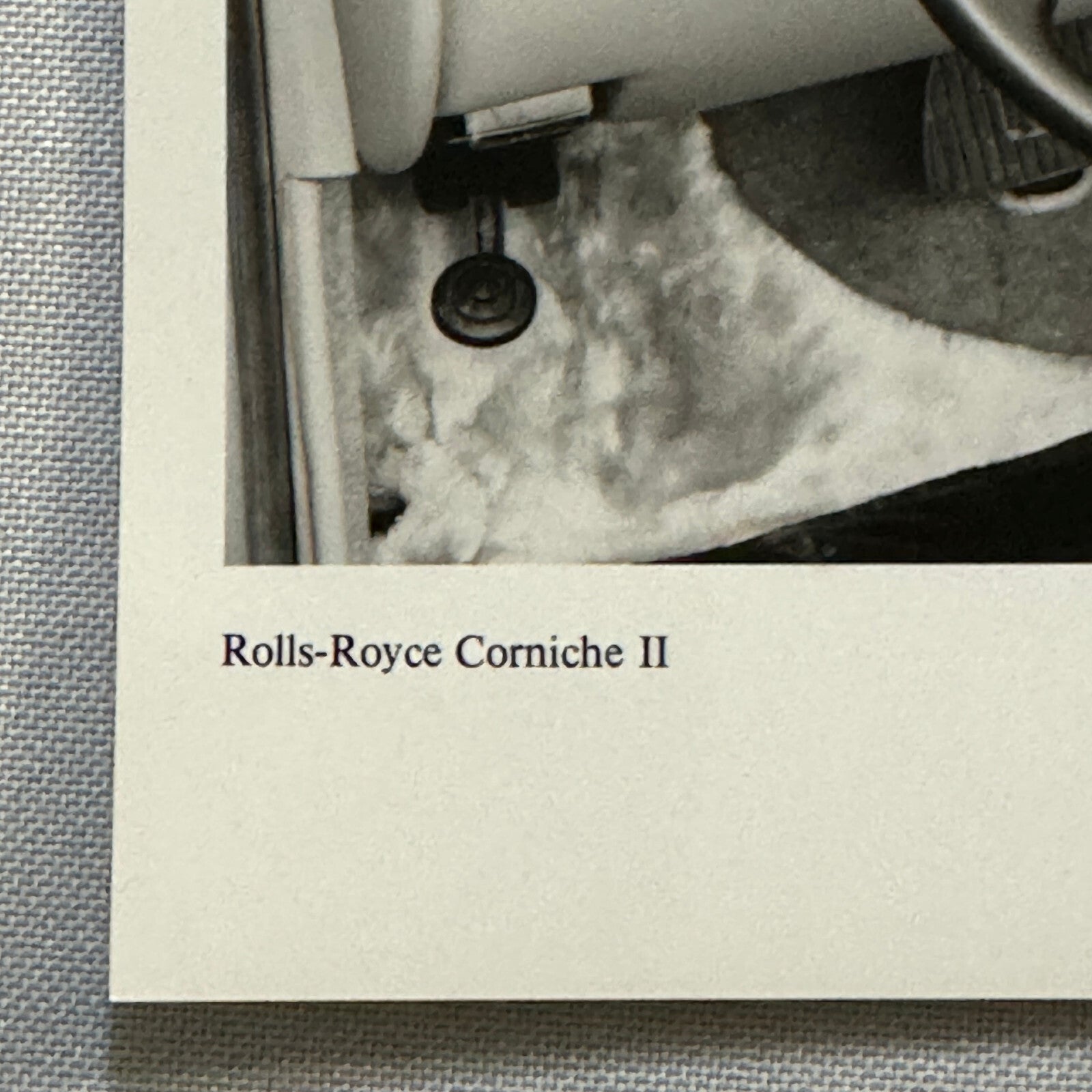 Rolls Royce Corniche II Interior Car Factory Press Photo Photograph