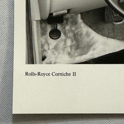 Rolls Royce Corniche II Interior Car Factory Press Photo Photograph