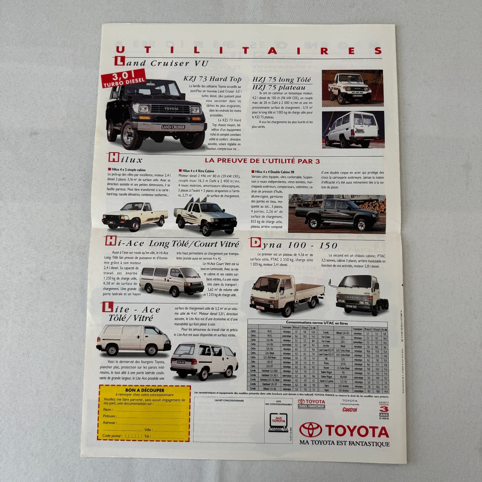 Toyota European Sales Brochure Celica Previa MR Supra 4Runner Land Cruiser 1994