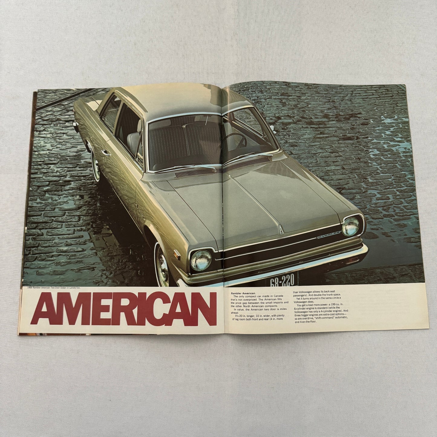 1968 American Motors AMC Brochure Catalog Javelin Rebel American Ambassador AMX