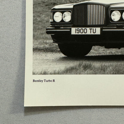 Bentley Turbo R Car Factory Press Photo Photograph Vintage