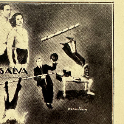 Vintage Circus Musical Comedy Balancing Act Postcard Post Card Les Salva French
