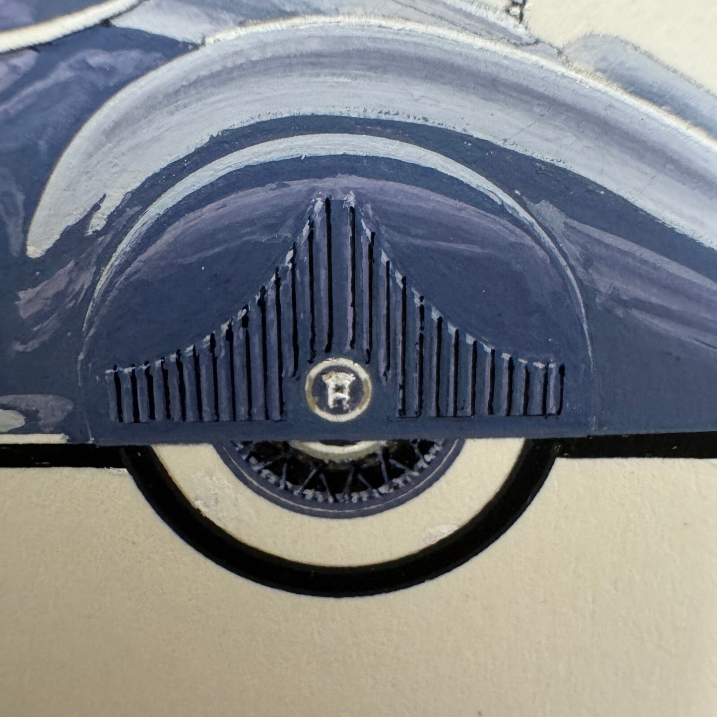 1939 Horch 853 A Special Roadster Illustration Art Drawing Vintage Miniature