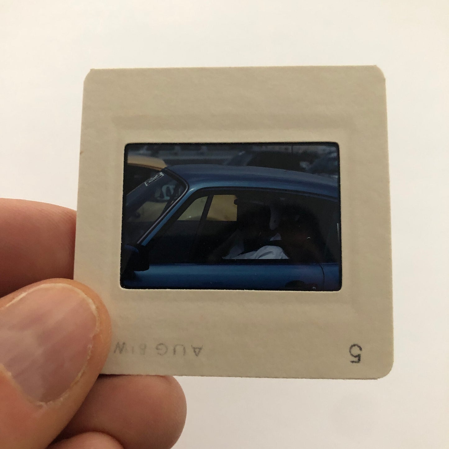 35mm Photo Slide Porsche 911 Racing Car Driver Vintage 1981