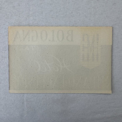 Vintage Hotel Travel Luggage Label Hotel Milano Excelsior Bologna Italy Italian