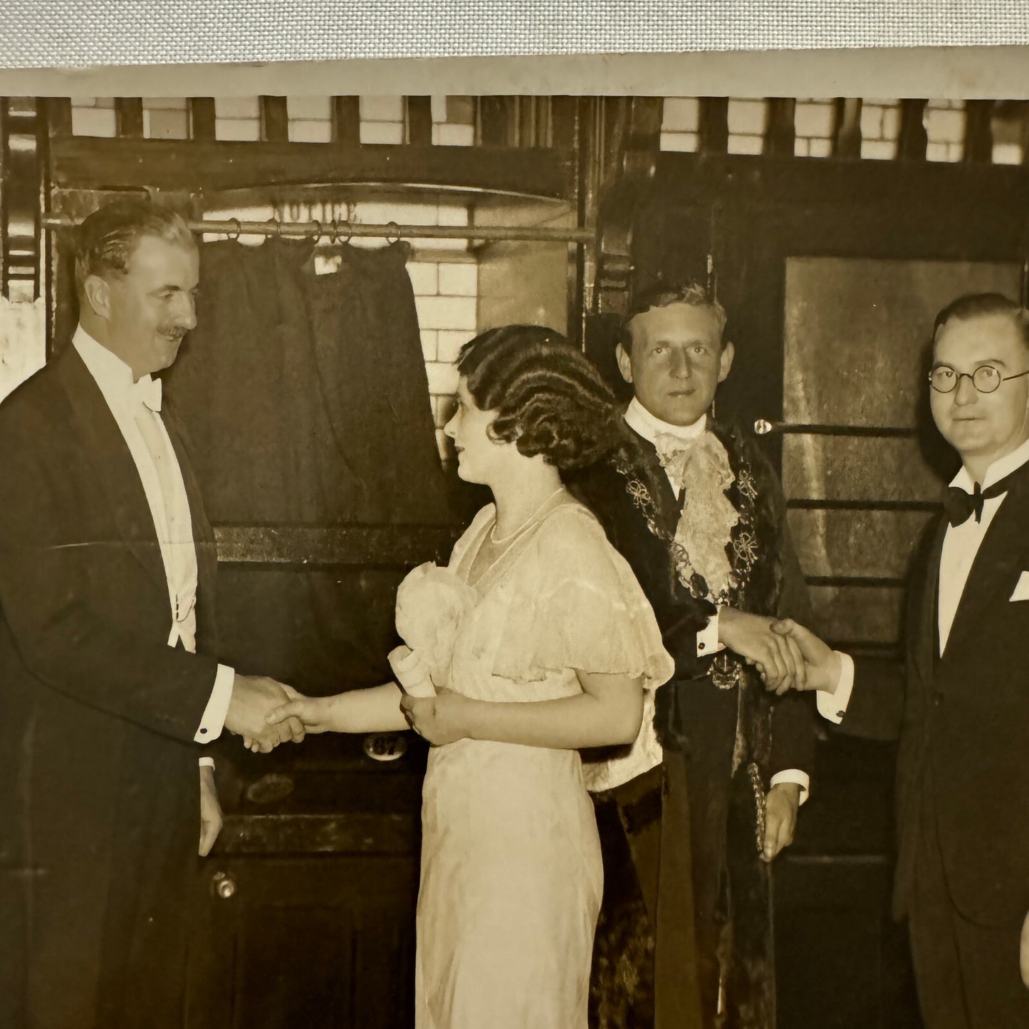 1933 Press Photo Photograph Mock Lord Mayors Banquet London News LNA