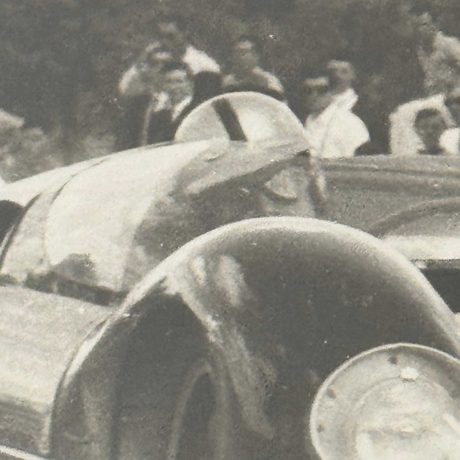 Vintage Racing Photo Unidentified Car Driver Motorsport