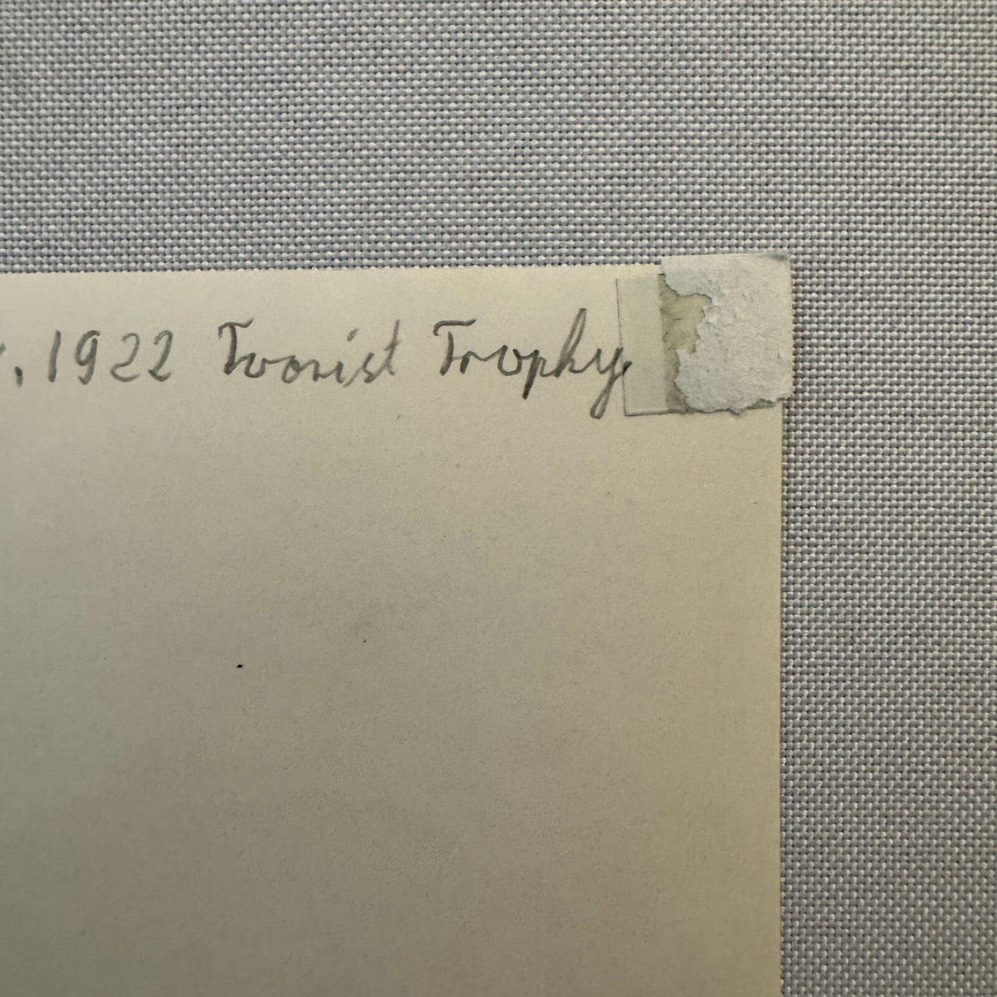 1922 Tourist Trophy TT Race Racing Photo Photograph Vintage WD Hawkes Bentley