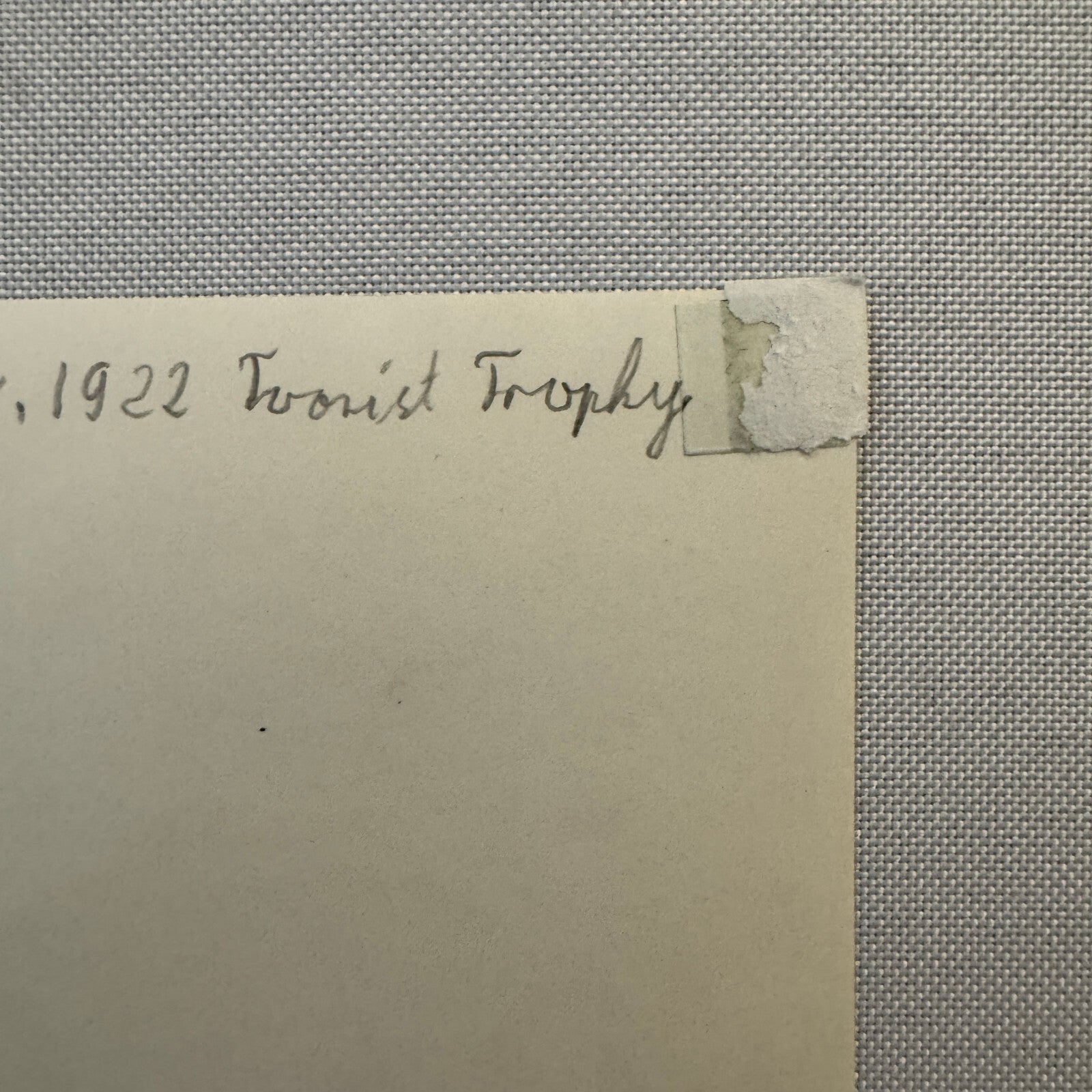 1922 Tourist Trophy TT Race Racing Photo Photograph Vintage WD Hawkes Bentley