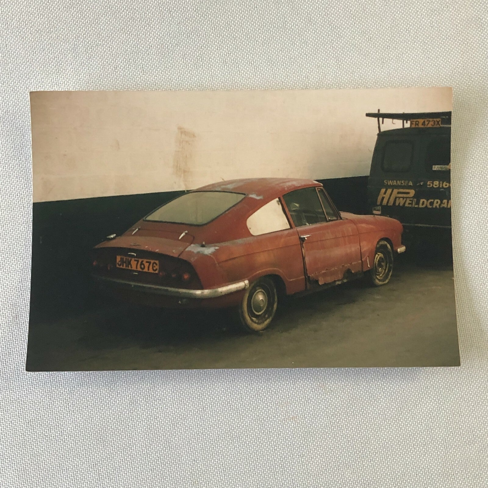 Vintage Bond Equipe Car Rusty Automobile Barn Find Photo Lot of 2