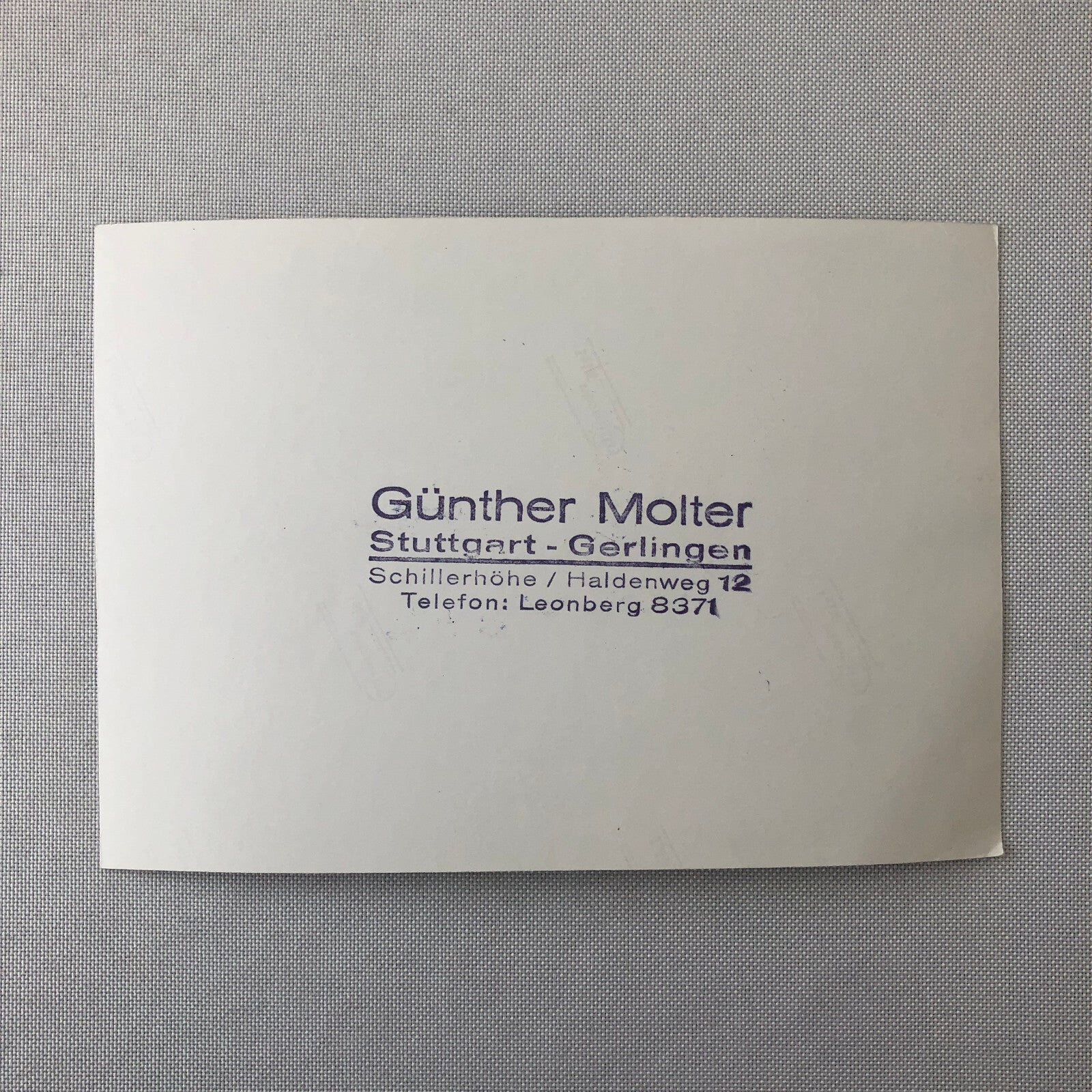 Vintage Grand Prix Racing Car Driver Photo Photograph Gunther Molter