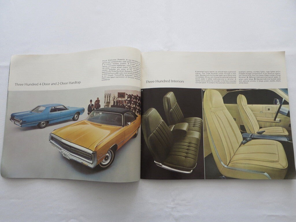 1971 Chrysler & Imperial Sales Brochure Catalog New Yorker Newport 300 + 
