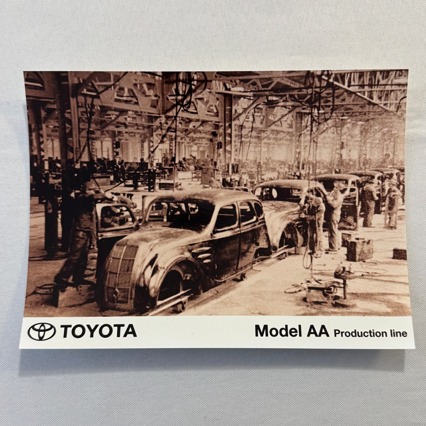 Toyota Model AA Vintage Car Factory Press Photo Photograph Print Assembly Line
