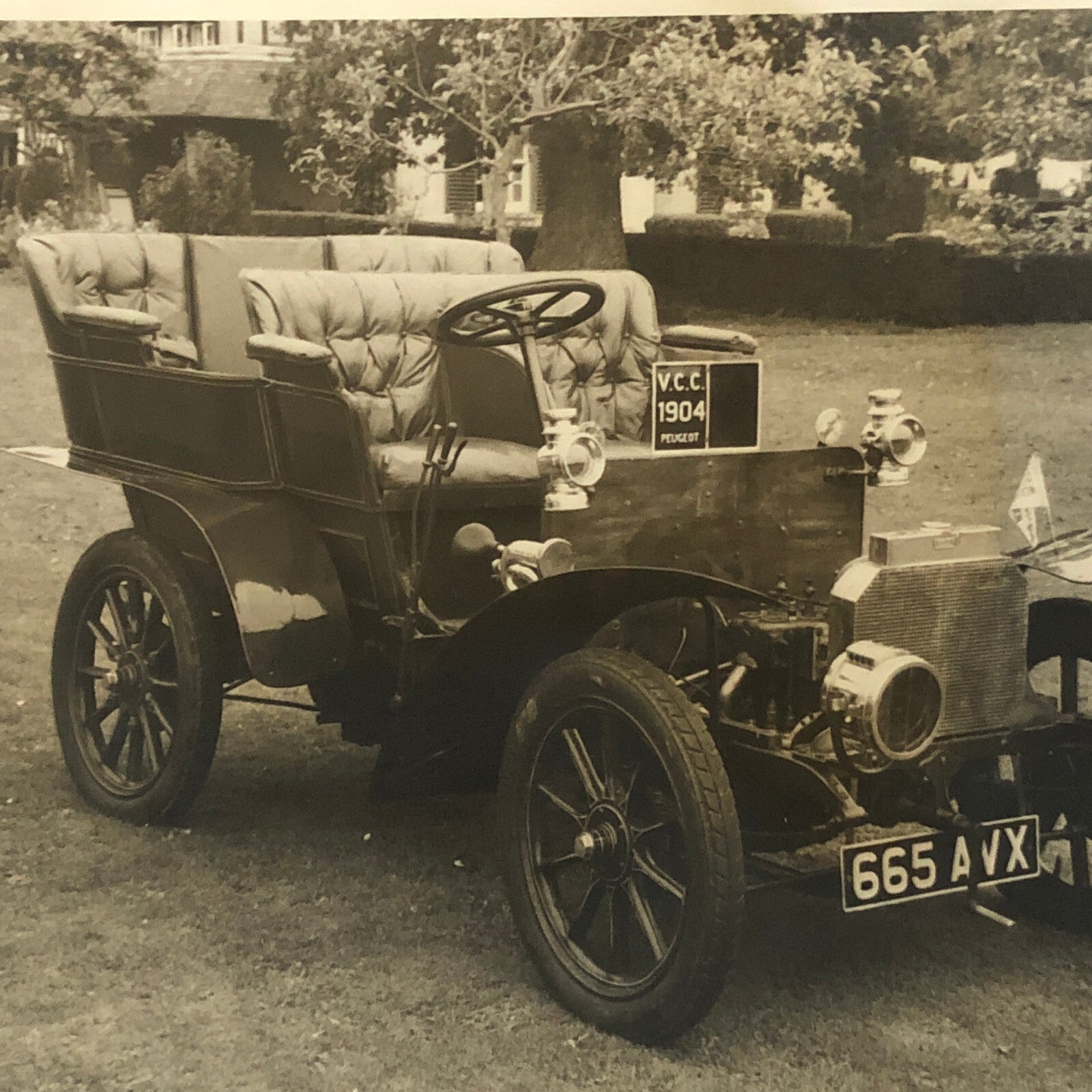 Antique 1904 Peugeot Car Automobile Photo Photograph Print 